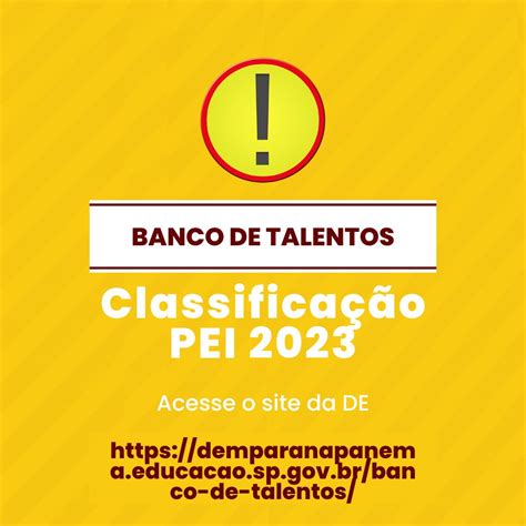banco de talentos classificação 2023